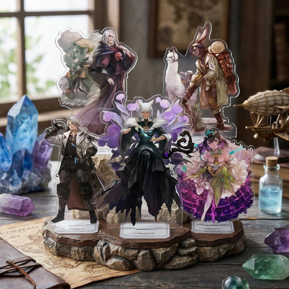 Game Final Fantasy XIV Acrylic Stand Emet-Selch Y'shtola Rhul Figure Decor Ornament Collection Model KEY Desk Decor Fans Gift