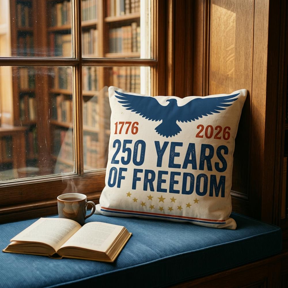 250 Years Of Freedom Eagle Throw Pillow Patriotic American Themed Cushion Home Sofa Living Room Decorative Pillow Sofa Cushion
