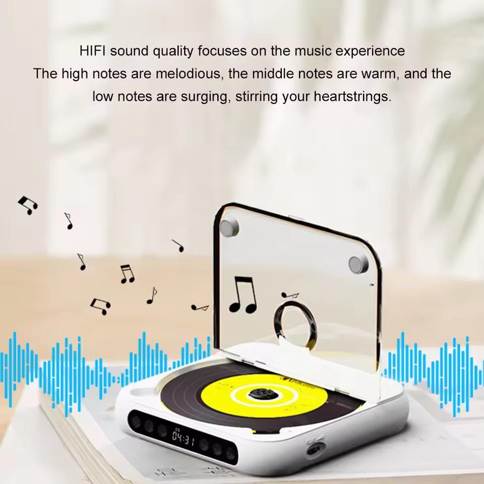 KC-918 Odtwarzacz CD Przenośny Odtwarzacz Muzyki Bluetooth Odtwarzacz CD Osłona Przeciwpyłowa 6 Trybów Powtarzanie A-B Timer z Pilotem