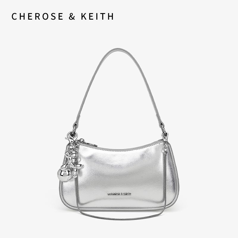 

Cherry & Keith Bag Women s High Sense Silver 2025 New Shoulder Underarm Bag All-Matching Selenodont Bag Silver [counter genuine goods] gift bag