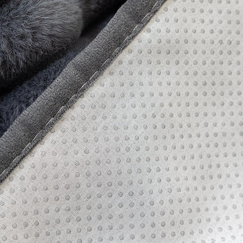 Rabbit Plush Straight Strip Sofa Cover Thicken Simplicity Sofa Mat Couch Covers for Living Room Solid Color Anti-slip Couch Mat