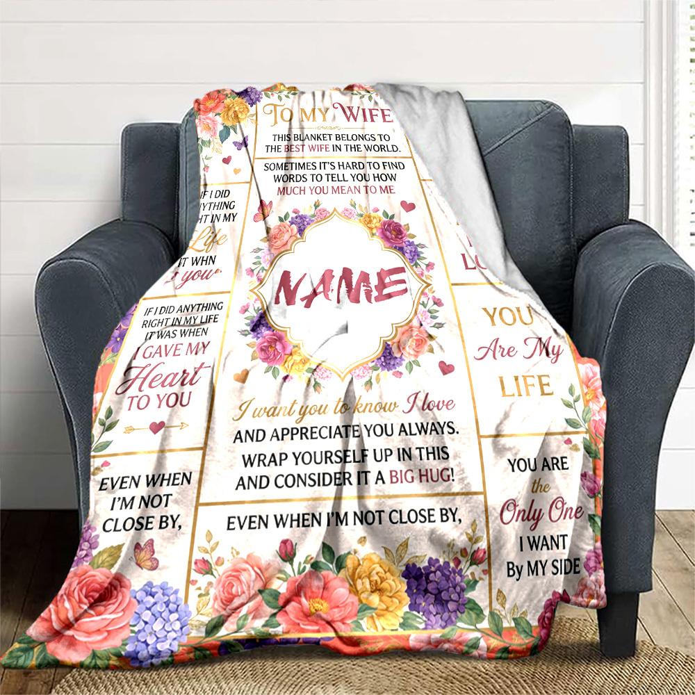 Love Appreciation Blanket Personalized Name Blankets Soft And Comfortable Against The Skin Naps And The Office A Wonderful Gift For Friends Family And