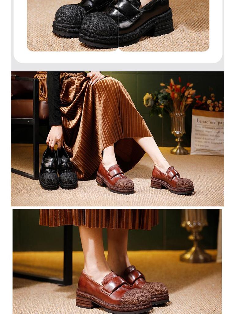 2025 Herbst Damen Leichte Luxus Pferdeleder Slipper - Bequem, Echtes Leder Slipper