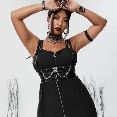 Fun Belt Halloween Ladies One-Piece Metal Chain Bondage Laura Punk Belt