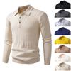 2025 Autumn/Winter Men's Casual Lapel Knit Sweater