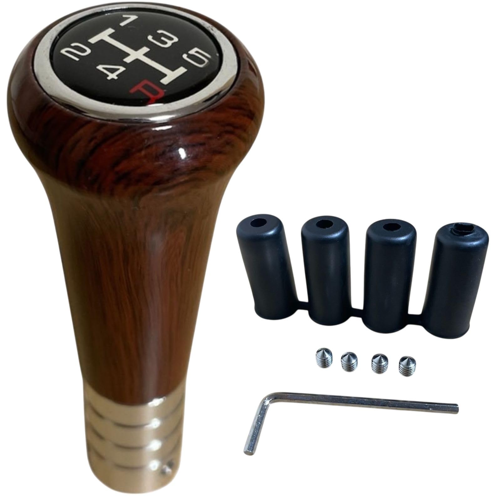 

YESprime Shift Knob MT Wood 5 Speed Wood Grain Old Car Manual Retro Car 40 x 110mm