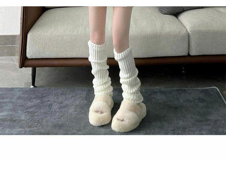 Japanese Lolita Knitted Calf Socks - Slimming Leg Covers, Shape-Enhancing JK Style