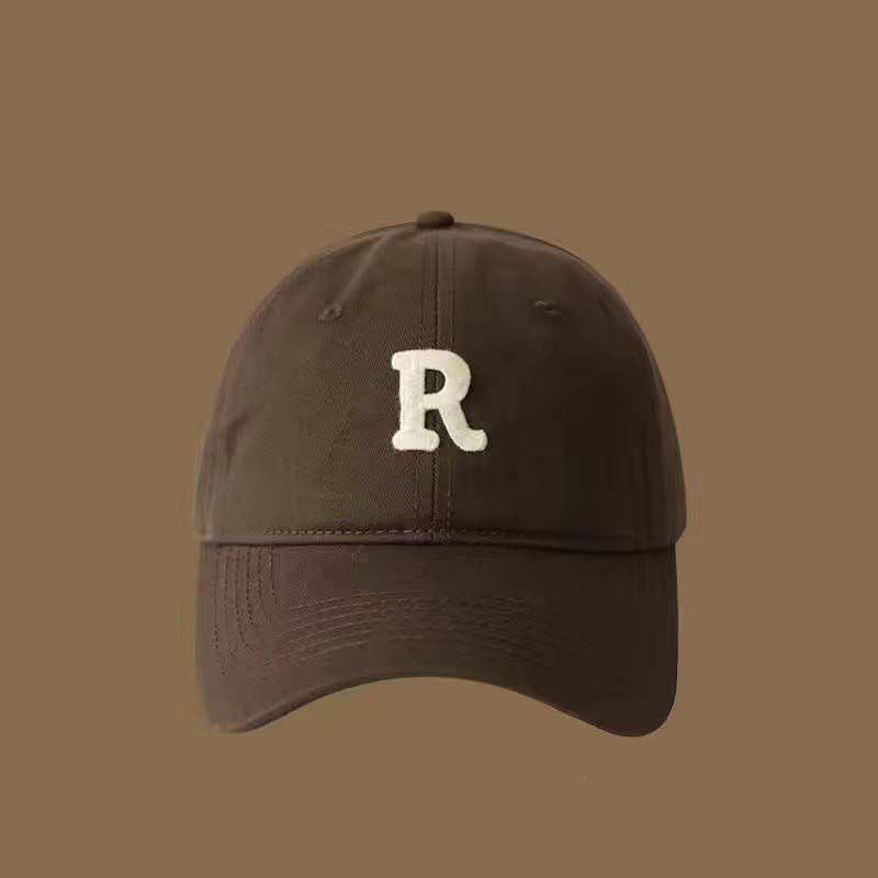 Vintage Letter Embroidered Baseball Cap Trendy Peaked Hat Outdoor Sun Protection Cap For Men And Women