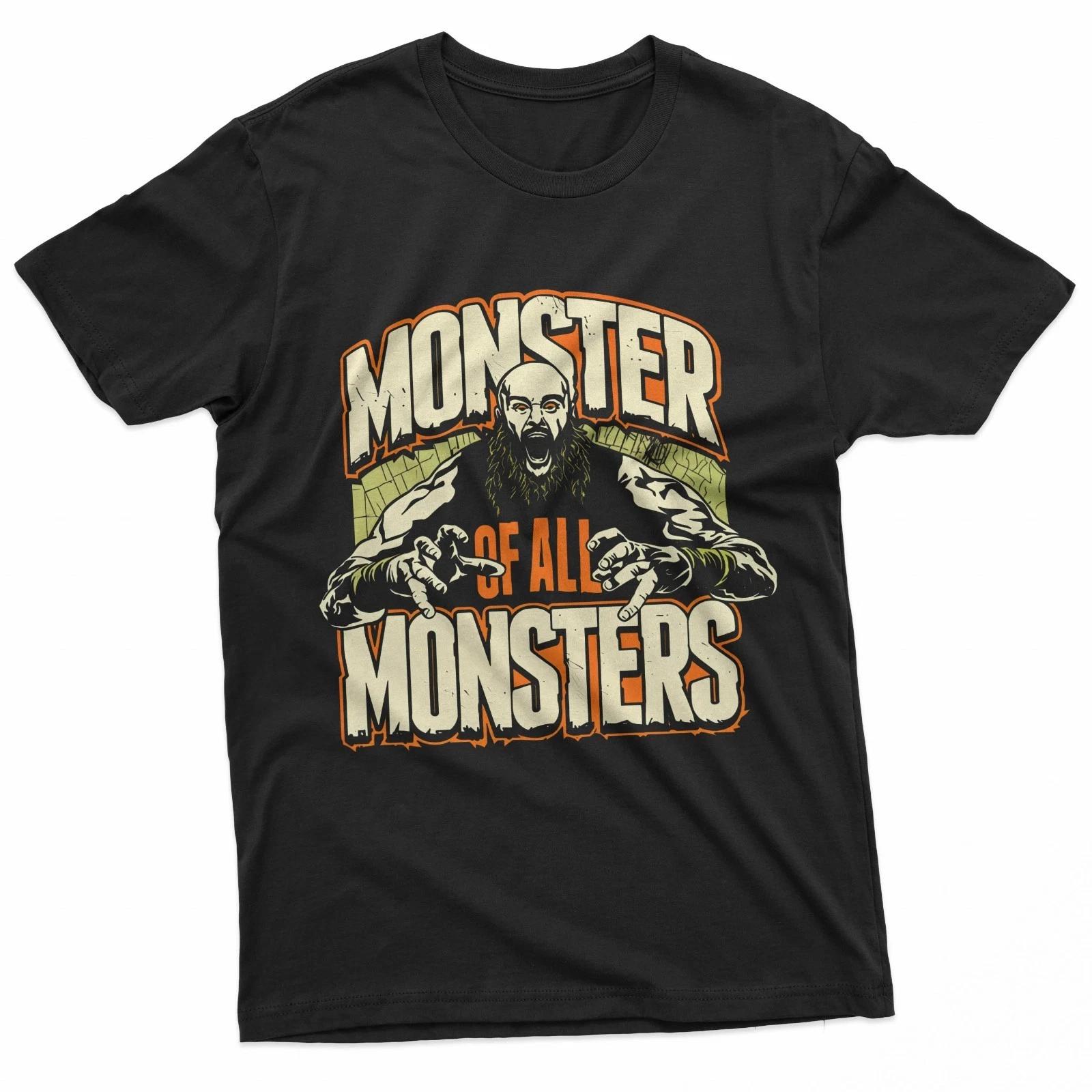 

Зеленая футболка с графическим принтом Braun Strowman Monster Of All Monsters 100% хлопок Мужские футболки Топ L