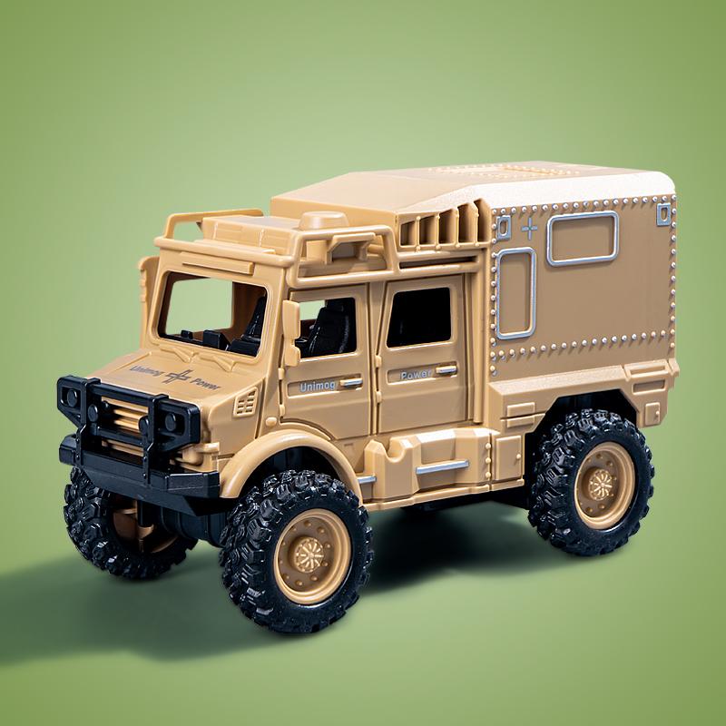 New Design Military Armored Car Model 4WD Off Road  Friction Diecast Vehicle Toys Truck for Kids