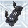 Adapter 3 w 1 Wtyk Andersona 12/24V 50A Gniazdo Andersona Panel Podwójny Port USB Gniazdo do Montażu Wpuszczanego Płytka Gniazda do Samochodu Ciężarowego SUV-a