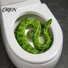 Creative Home Soft Decoration Realistic Snake Toilet Seat Sticker, PVC Waterproof Python Funny Vinyl Sticker Decal, Lid for Bathroom Wall Art