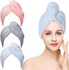 Microfiber Hair Towel,Wrapped Bath Cap Premium Anti Frizz Hair Drying Wrap for Women & Men Dry Hair Hat,Super AbsorbentWrapped B