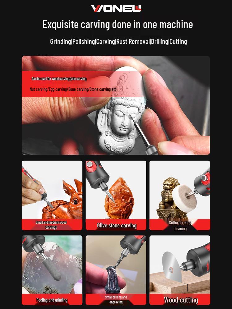 Mini Electric Grinder & Polisher for Jade and Wood Carving