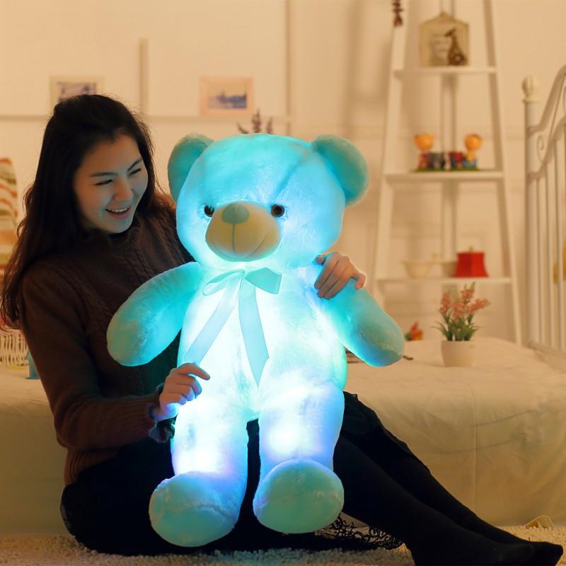 50cm Plush Led Teddy Bear With Colorful Glowing Lights For Magical Nights