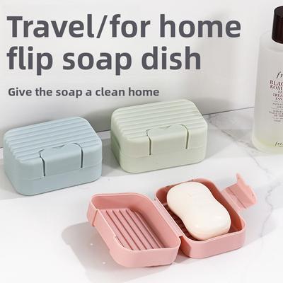 1 Stück Kreative Reise-Seifendose mit Deckel Versiegelt und Entwässerbar Tragbare Kleine Seifendose für Geschäftsreise Reise-Seifendose