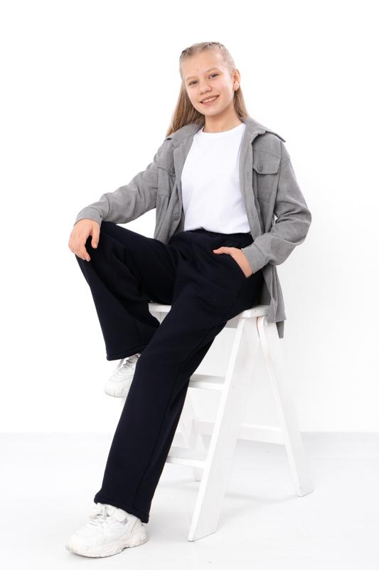 Pants – Teen Girls' Palazzo Casual Straight Fit, Soft Fabric & Elastic Waist, Winter 6437-025-2 HC