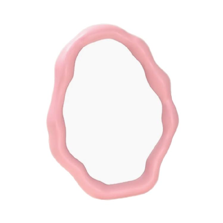 Artistic Cloud Shape Makeup Mirror for Desk and Tabletop Vanity Mirror with Adjustable Brackets Aesthetic Mirror Decors