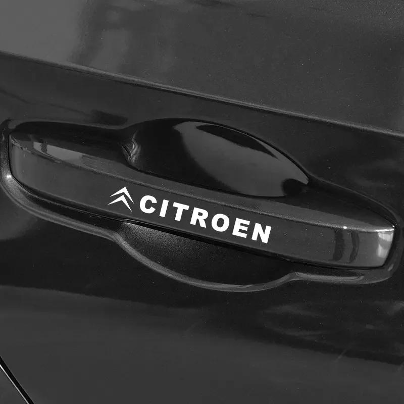 4PCS Car Door Handle Sticker Car Logo Decoration Decal For Citroen C2 C3 C4 C5 C6 C1 DS3 DS4 DS5 DS7 Xsara Berlingo Saxo Picasso