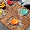4pcs Rustic Daisy Pattern White Sunflower Vintage Wooden Placemat Set 12x18 inches Non-slip Heat-resistant Kitchen Table Setting