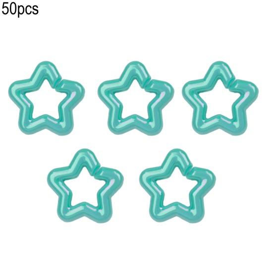 50Pcs Star Link Connectors AB Color Star Shape Linking Rings Quick Linking Rings for Bag Necklace