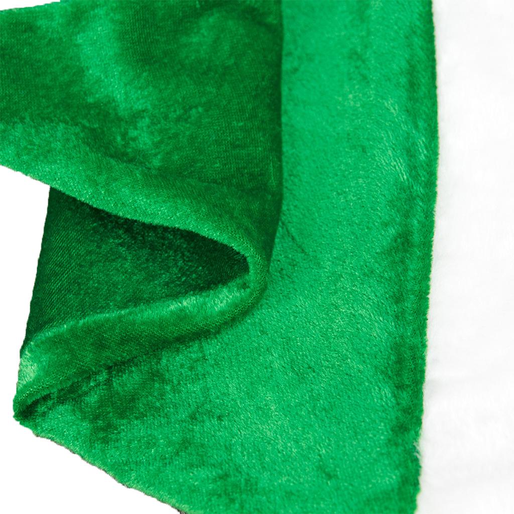 Unisex dla dorosłych i dzieci Czapka Świętego Mikołaja Czapka świąteczna dla Wowen Man Czapka świąteczna Xmas Zielone nakrycie głowy Aksamitne rekwizyty do cosplayu