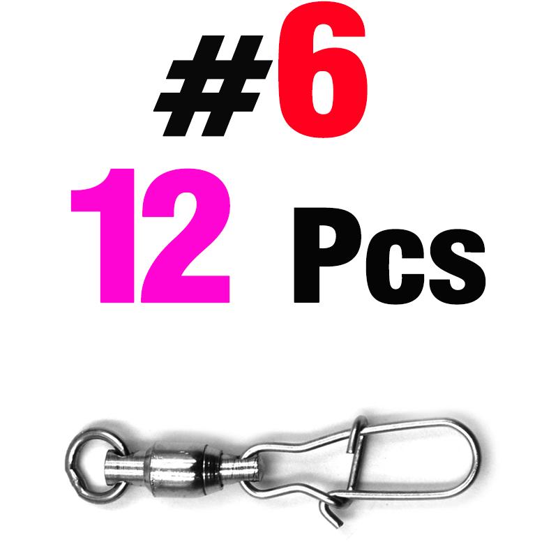 MNFT 12Pcs Stainless Steel Snap Swivel Fishing Accessories Solid Ring Terminal Tackles Connector Rig 0 # -8 # Optional