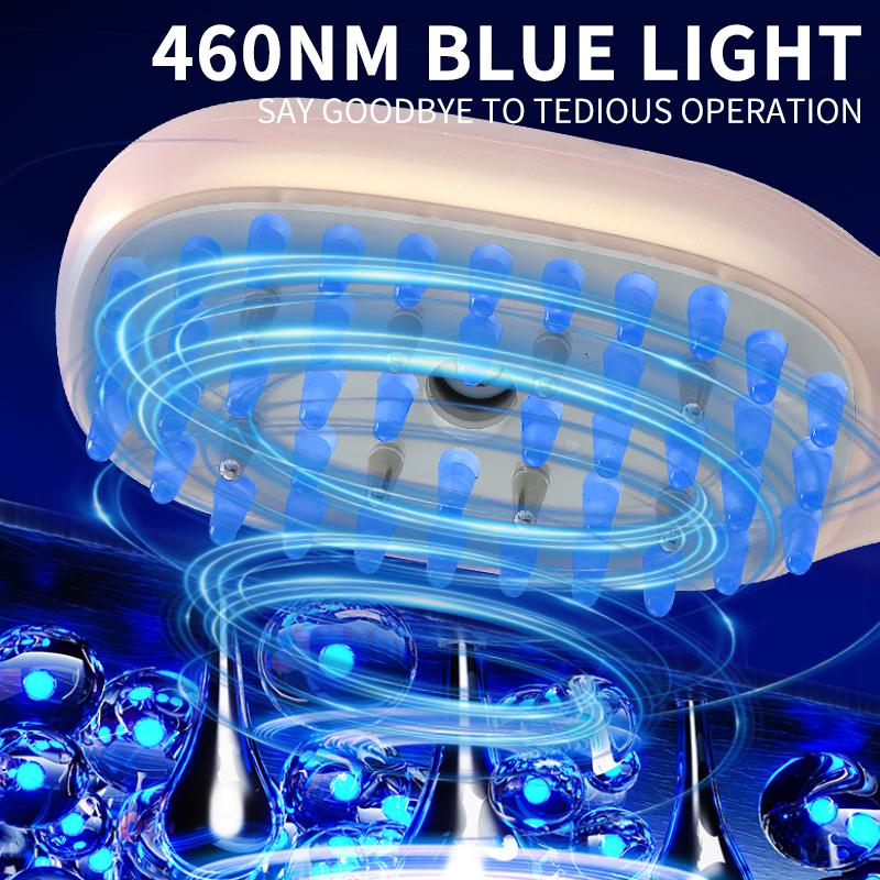 Electric Massage Comb Spray Comb EMS Head Acupoint Medicine Comb Red Blue Light Therapy Device Anti-Hair Loss Brush