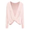 Yoga Clothes Women's Spring and Summer New Loose Backless Yoga Blouse Sports Outdoor Fitness Shawl Long-sleeved T-shirt Top