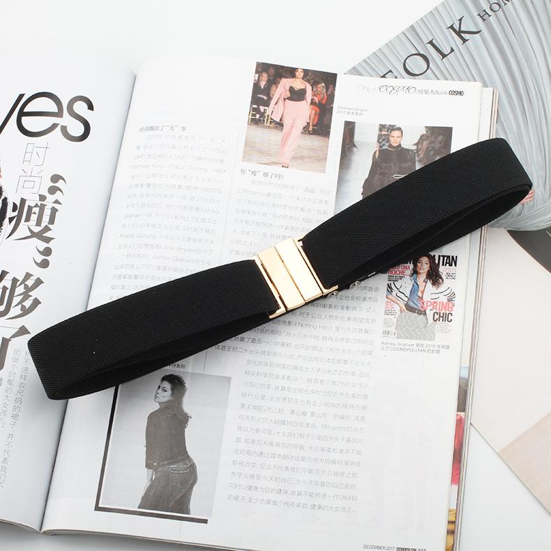 

Ленивый ремень Эластичный Эластичный Джинсовый ремень Женский Декоративный Пояс-печать на талии Без пробивания