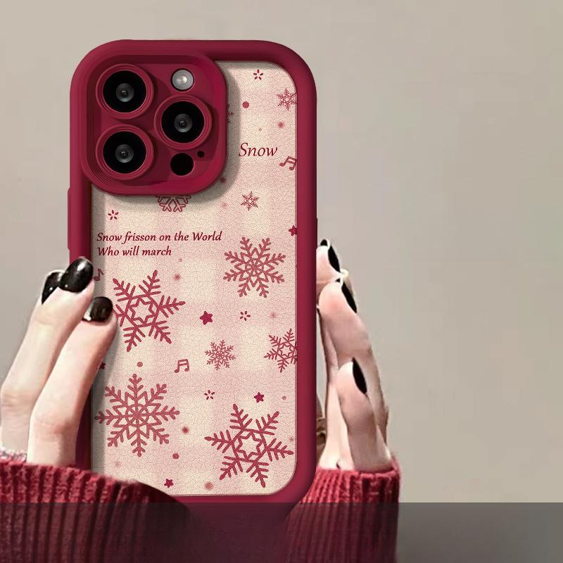 

Подходит для Apple 15plus Чехол для мобильного телефона Iphone14/13promax Snowflake Doll 11/12 Силиконовая кожа ягненка iPhone 6s Plus