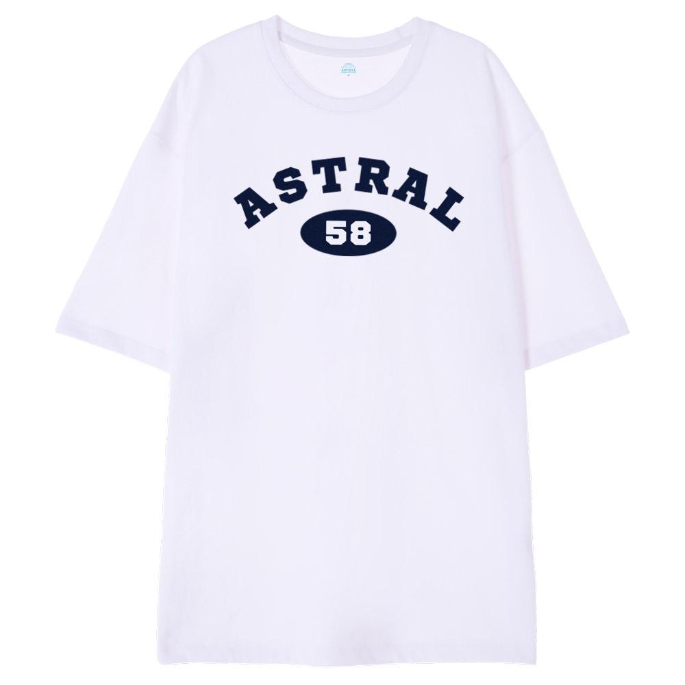 Astral Projection [Oversized] Astral 58 13-Count Cotton Round Neck Short Sleeve T-Shirt_White Xxl