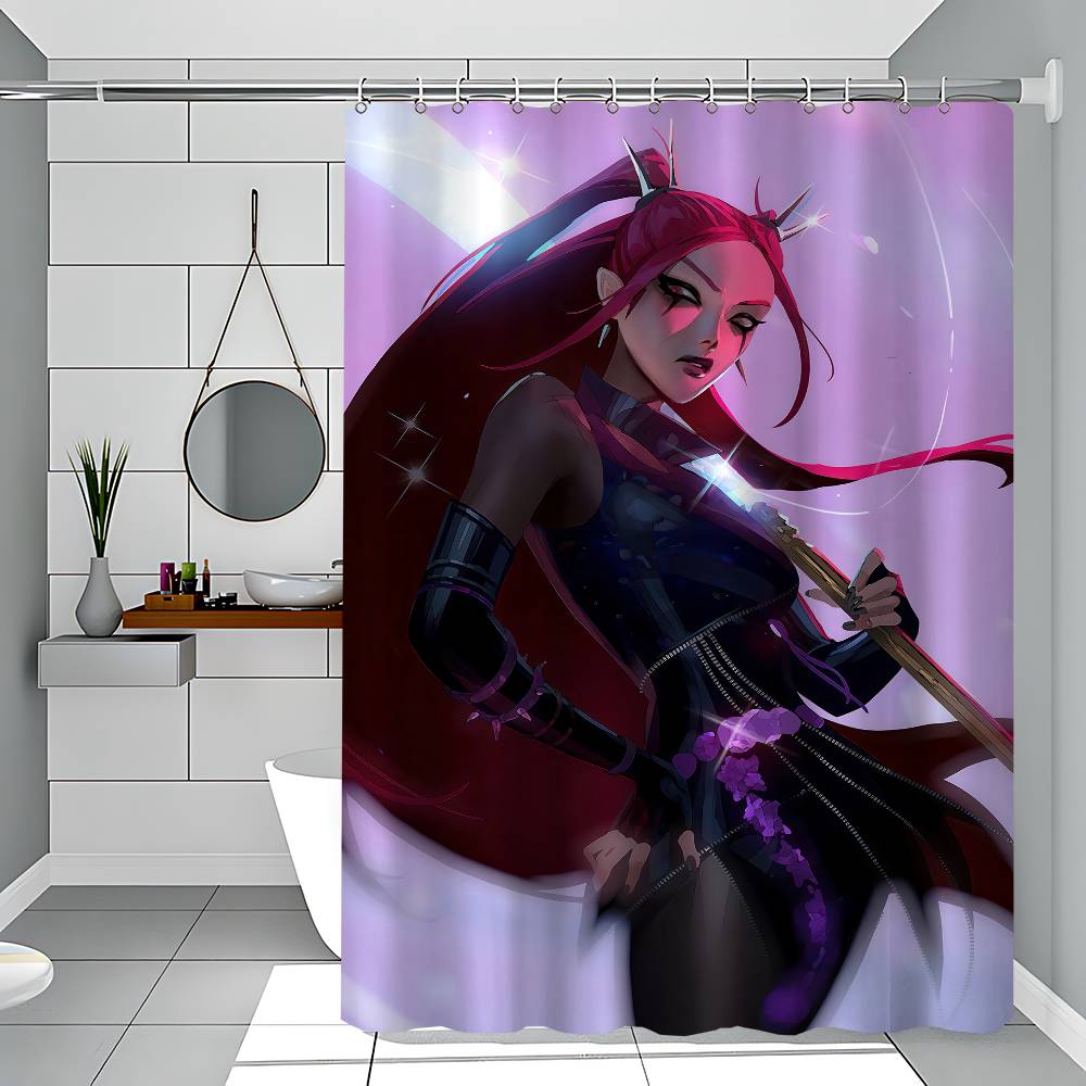 Kpop Demon Hunters Mira Shower Curtain, Bathroom Decorative Shower Curtain, Waterproof Shower Curtain With Hooks