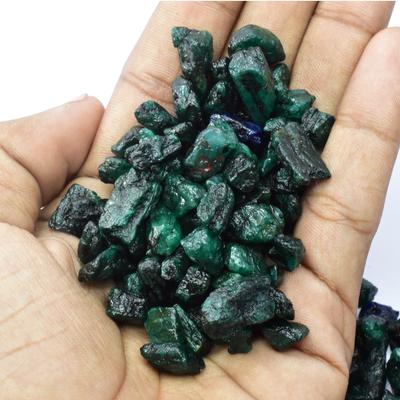 CERTIFIED Green Emerald Uncut ROUGH Lot Loose Gemstone 50.56 Carat Natural