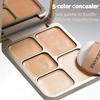 5 Color Concealer Palette, Cream Contour, Multi-use Makeup Palette for Covering Dark Circles Blemishes, Long Lasting Non-Creasing Makeup for Beginners