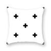 45x45cm husă de pernă din poliester cu model geometric imprimat negru pentru acasă, sufragerie, decorare canapea, fată de pernă