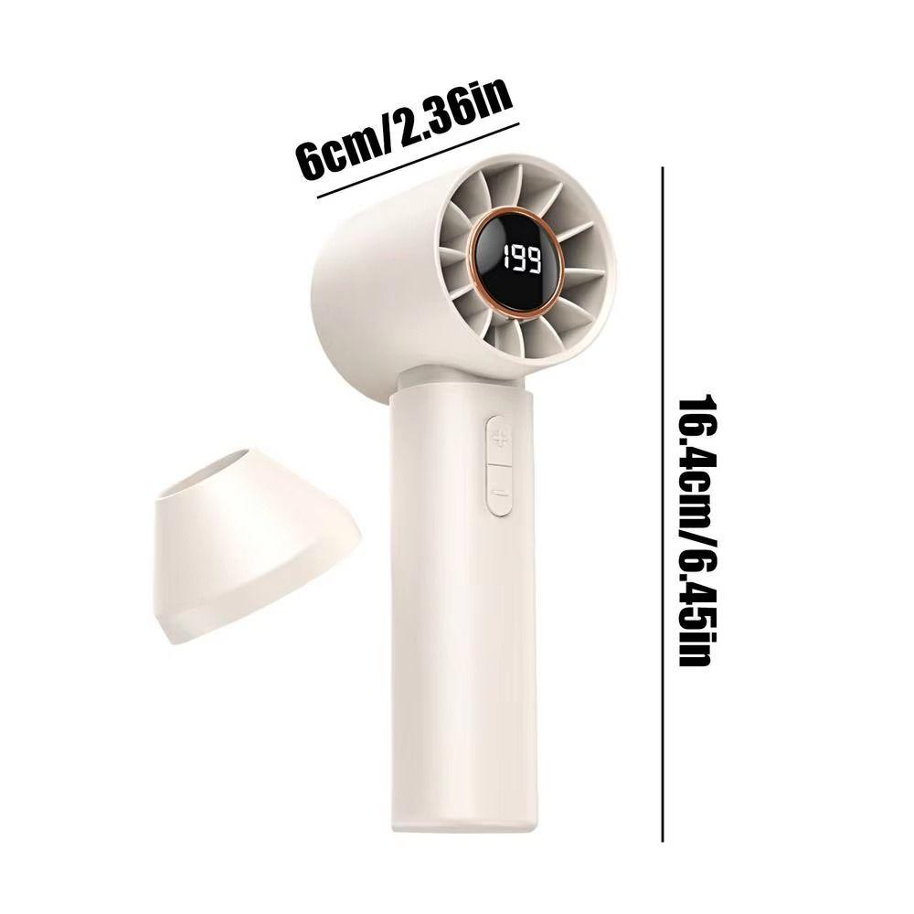 Compact Design Mini Fan Rechargeable Digital Fan On-the-Go Handheld Fan  Walking Use