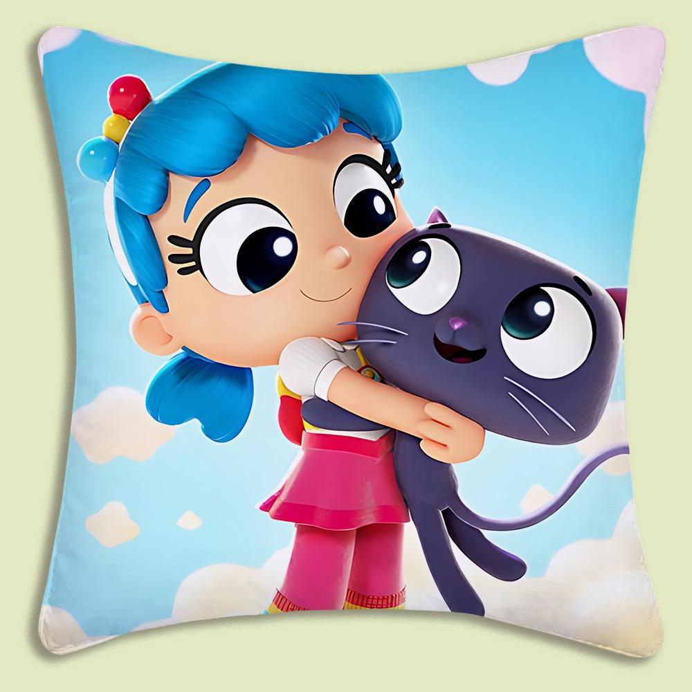 True and The Rainbow Kingdom Pillow Covers Cartoon Sofa Decorative Home Doublesided Printing Short Plush Cute Cushion Cover