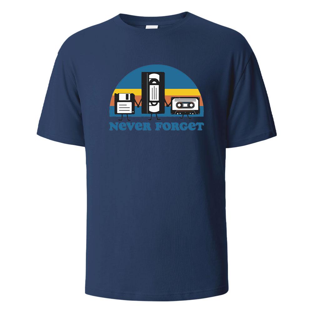 Never Forget Print T Shirts 100% Cotton Summer Tees For Men Women Oversize Casual Tops T Shirts
