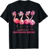 Unser Flock Rocks Flamingo Sommerurlaub Familien-Partner-T-Shirt