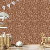 School Supplies Wallpaper Orange and Beige for Living Room and Bedroom 50x1000