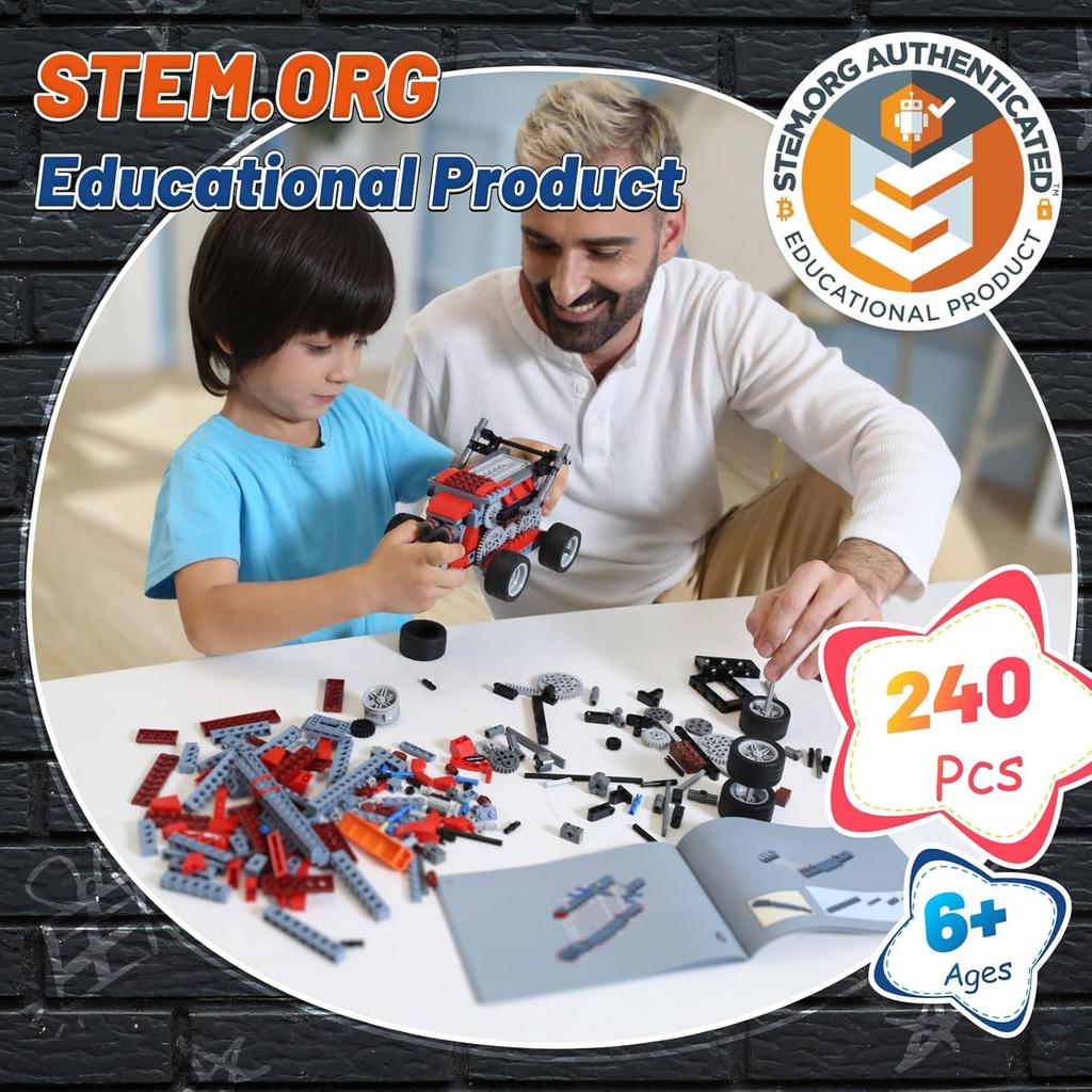 Apitor Q Robot Building Kit 20-in-1 Programmable APP RC Car Robotics Coding Kit STEM Project Educational Birthday Gifts for Kids