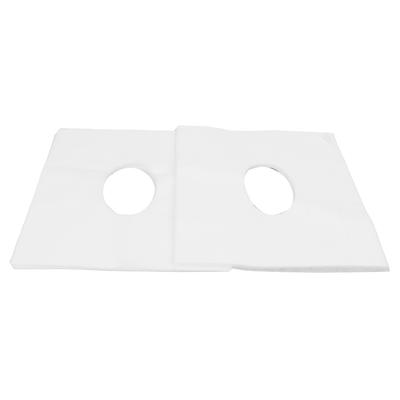 100Pcs Face Rest Cover Hole Design Good Water Absorption Breathable Disposable Headrest Cover for Beauty SalonsWhite