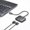 SANWA SUPPLY USB Type C To HDMI Adapter (2 Ports/4K Compatible) AD-ALCMST2HD2
