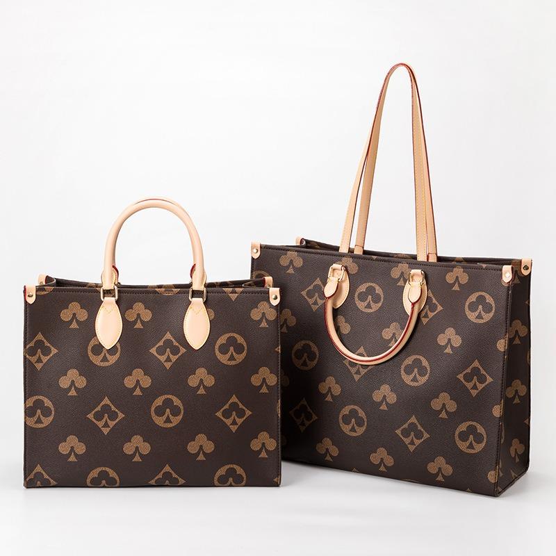 New Women's Bag Large-capacity Retro Printed Tote Bag Texture Versatile Work Commuter Bag Portable Shoulder Bag