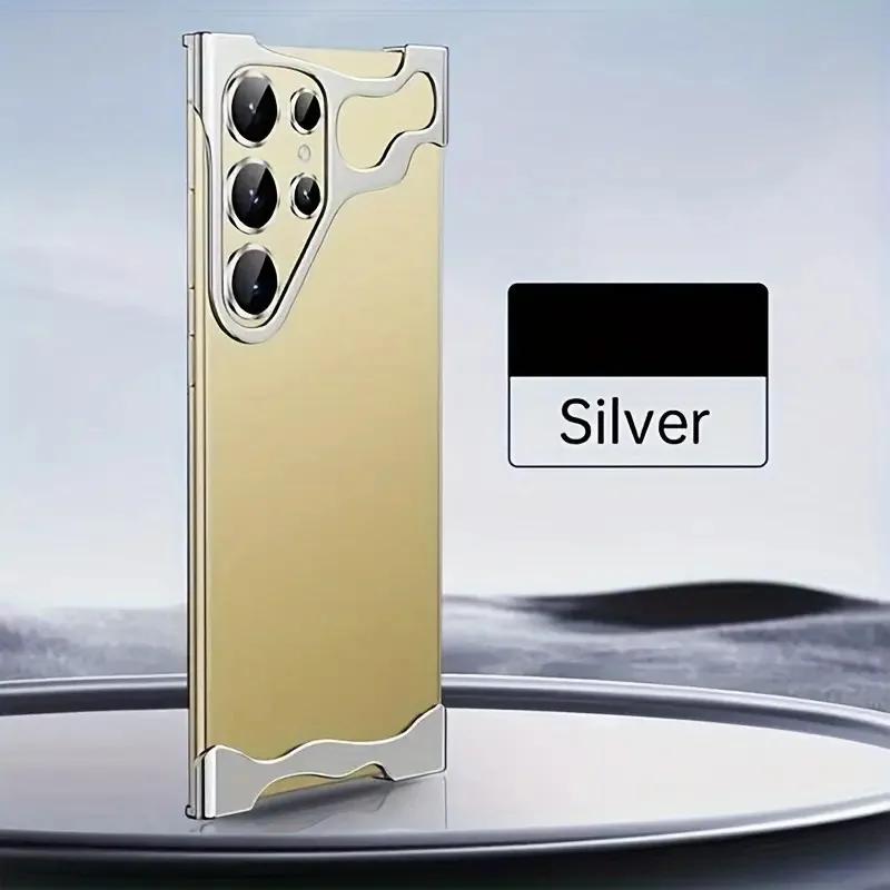 

Металлические безрамные угловые накладки противоударный бампер чехол для Samsung Galaxy S24 Ultra S23 Plus S24Ultra защитная крышка объектива камеры For Galaxy S24 Ultra&Case & Camera Protector серебряный