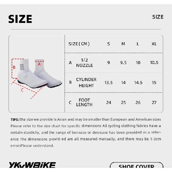 YKYWBIKE Cycling Shoe Cover Waterproof Overshoes Bicycle Accessorie Aerodynamic Bicycle Shoes Covers Road Bike Short Overshoes