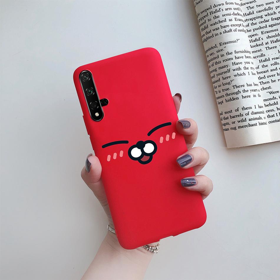 For Honor 20 Case Cartoons Love Heart TPU Funda For Huawei Honor 20 Pro Lite YAL-L21 YAL-L41 20S MAR-LX1H Back Cover Phone Case