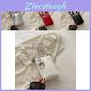 Chic Minimalist Pu Bucket Bag For Summer Stylish Handheld Crossbody Accessory In Black Silver Red White