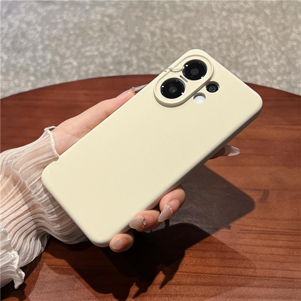 

For vivo S30 5G Case Precise Cutouts Liquid Silicone+PC Shockproof Phone Cover Antique White